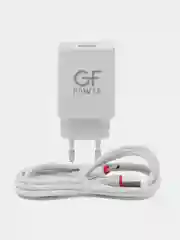 Белый сетевое зарядное устройство GFPower GF21T + кабель Type-C, USB-порт, QC3.0, 18Вт