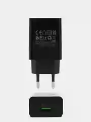 Черный сетевое зарядное устройство GFPower GF21T + кабель Type-C, USB-порт, QC3.0, 18Вт