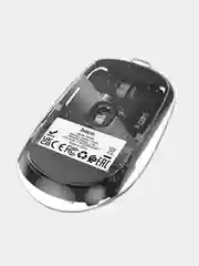 Черный бесшумная беспроводная мышь HOCO GM29 2,4G Krystal Silent в прозрачном корпусе
