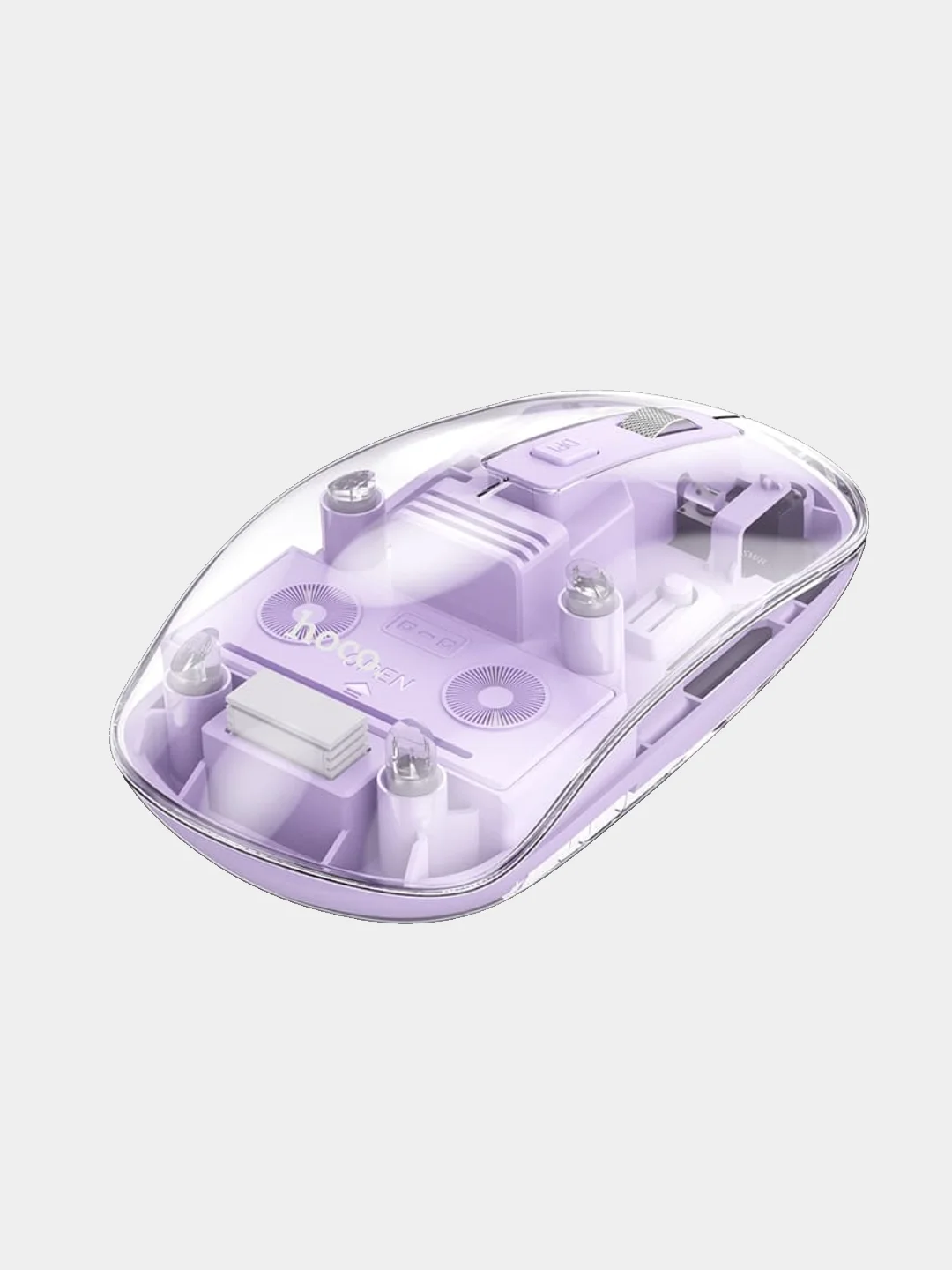 Бесшумная беспроводная мышь HOCO GM29 2,4G Krystal Silent в прозрачном корпусе