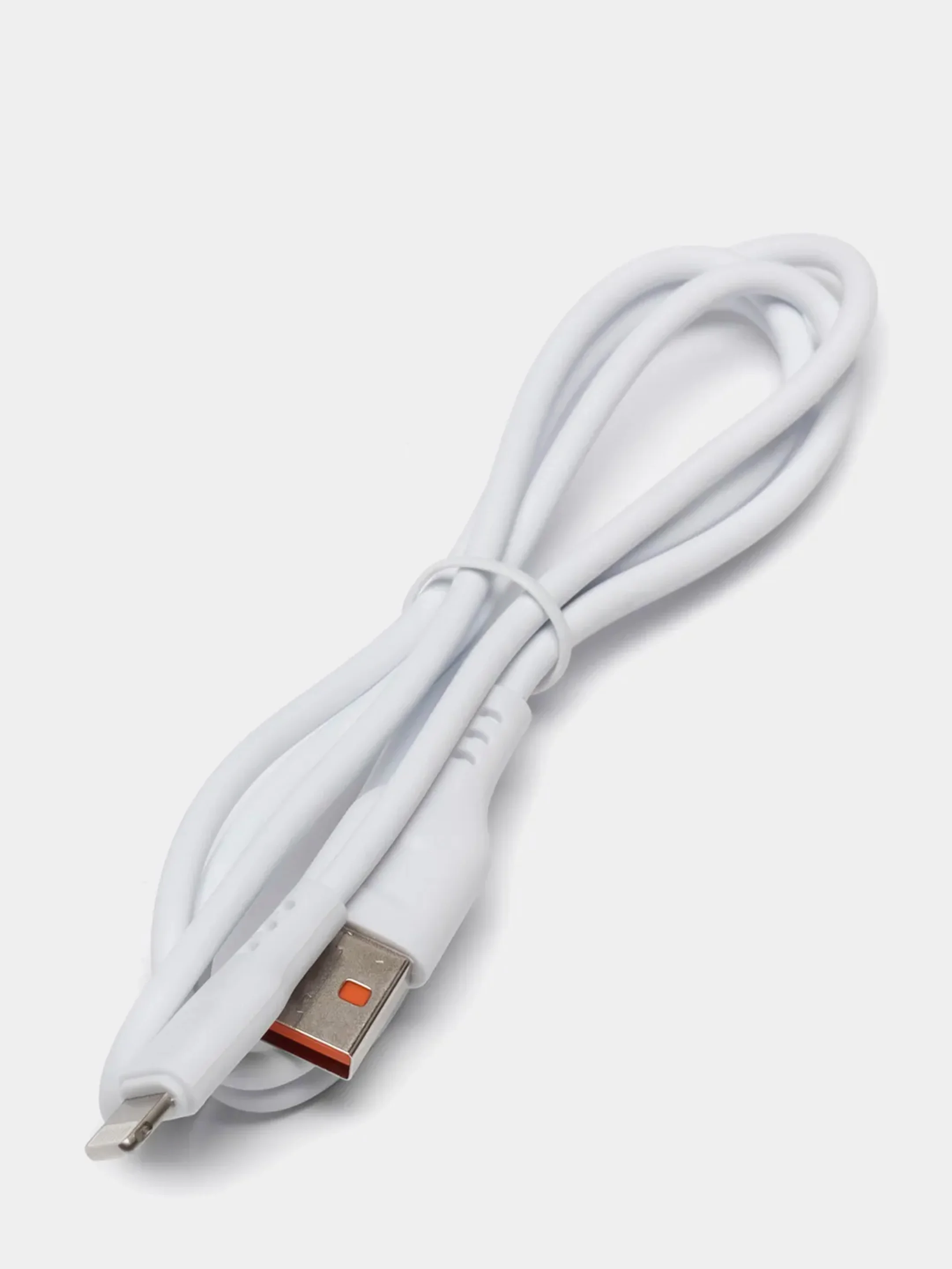 Кабель USB на Lightning "GFPower 01L", 1 м, 2.4 A, белый ПВХ, Apple iPhone 8-pin