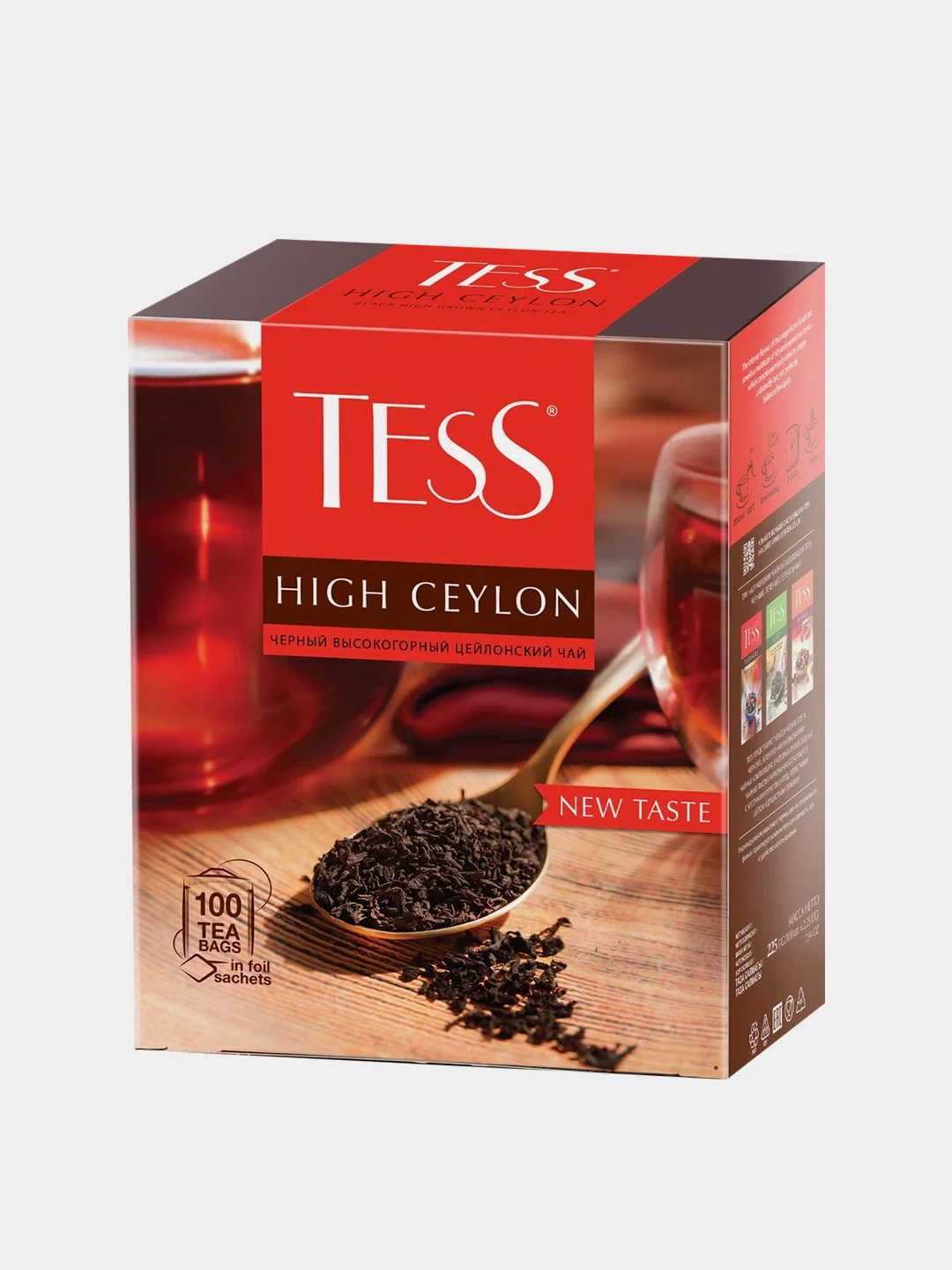 Чай в черный Tess Hight Ceylon, 100 пакетиков х 2,25 г
