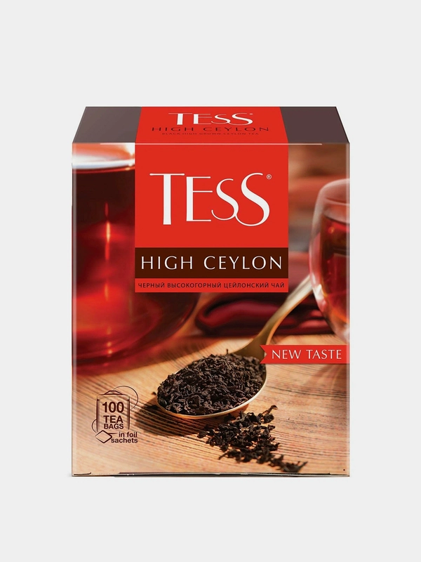 Чай в черный Tess Hight Ceylon, 100 пакетиков х 2,25 г