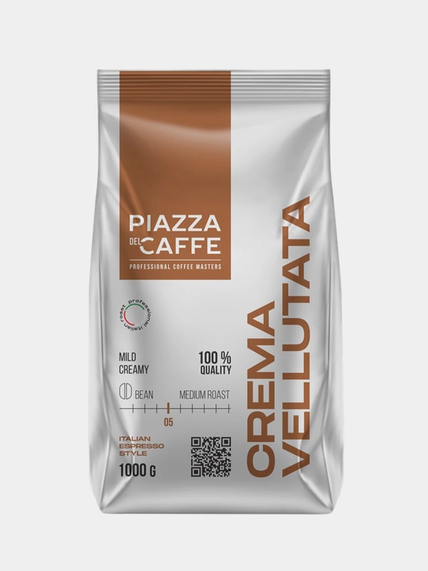 Кофе в зернах Piazza del Caffe Crema Vellutata, 1000 г