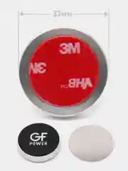 Серебряный держатель для телефона в машину магнитный GFPoWeR CH-02, на приборную панель, клейкая база