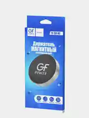 Серебряный держатель для телефона в машину магнитный GFPoWeR CH-02, на приборную панель, клейкая база