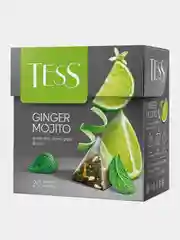 Чай зеленый Tess Ginger Mojito, с добавками, 20 пирамидок х 1,8 г