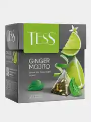 Чай зеленый Tess Ginger Mojito, с добавками, 20 пирамидок х 1,8 г