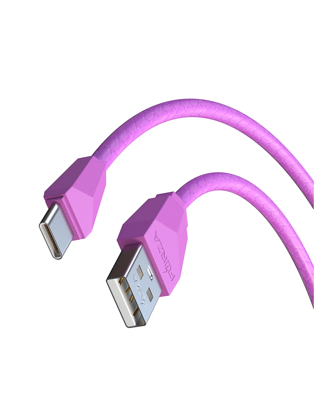 Кабель для зарядки Комфорт Type-C - USB, 1 метр, ток 1 А, PVC, прорезиненный, 5 цветов