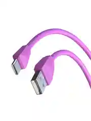 Кабель для зарядки Комфорт Type-C - USB, 1 метр, ток 1 А, PVC, прорезиненный, 5 цветов