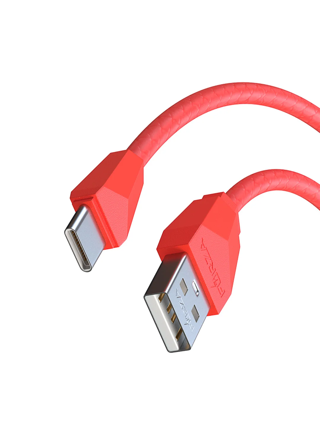 Кабель для зарядки Комфорт Type-C - USB, 1 метр, ток 1 А, PVC, прорезиненный, 5 цветов
