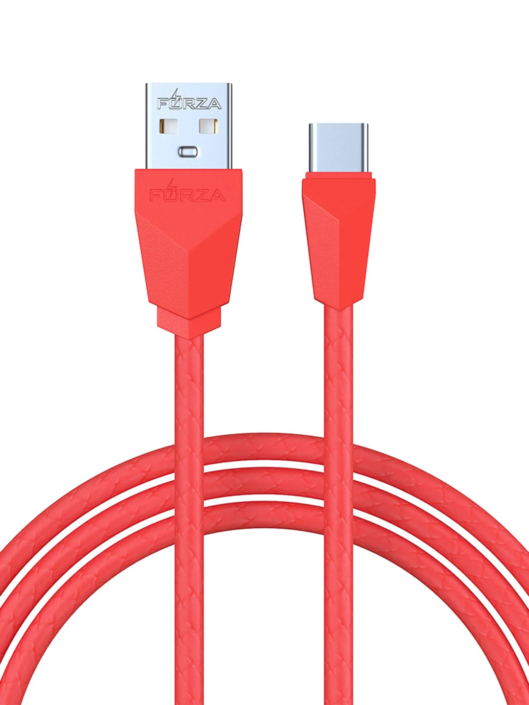 Кабель для зарядки Комфорт Type-C - USB, 1 метр, ток 1 А, PVC, прорезиненный, 5 цветов