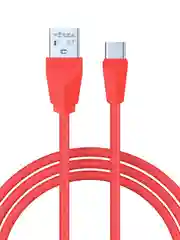 Кабель для зарядки Комфорт Type-C - USB, 1 метр, ток 1 А, PVC, прорезиненный, 5 цветов