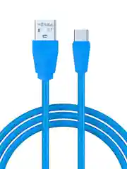 Кабель для зарядки Комфорт Type-C - USB, 1 метр, ток 1 А, PVC, прорезиненный, 5 цветов