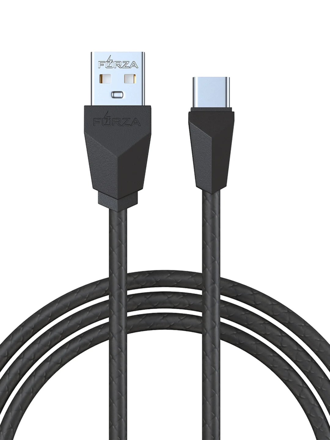 Кабель для зарядки Комфорт Type-C - USB, 1 метр, ток 1 А, PVC, прорезиненный, 5 цветов