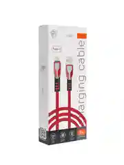 Кабель для зарядки Графика Type-C -USB, 1 м, Быстрая зарядка QC3.0, штекер металл, красный