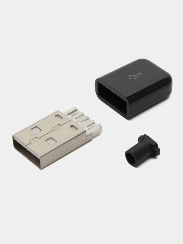 5 штук / 10 штук Штекер USB в корпусе черный