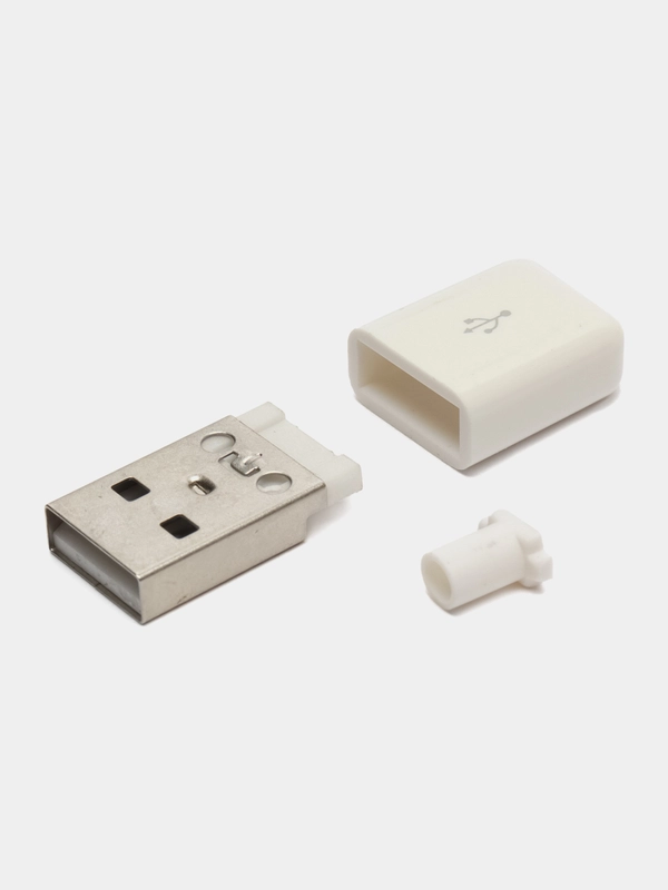 5 / 10 штук Штекер USB в корпусе белый
