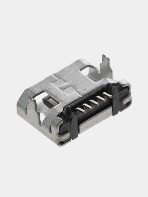 5 штук / 10 штук Гнездо micro-USB 5 контактов боковое крепление 2 крепежа на плату 7.2мм