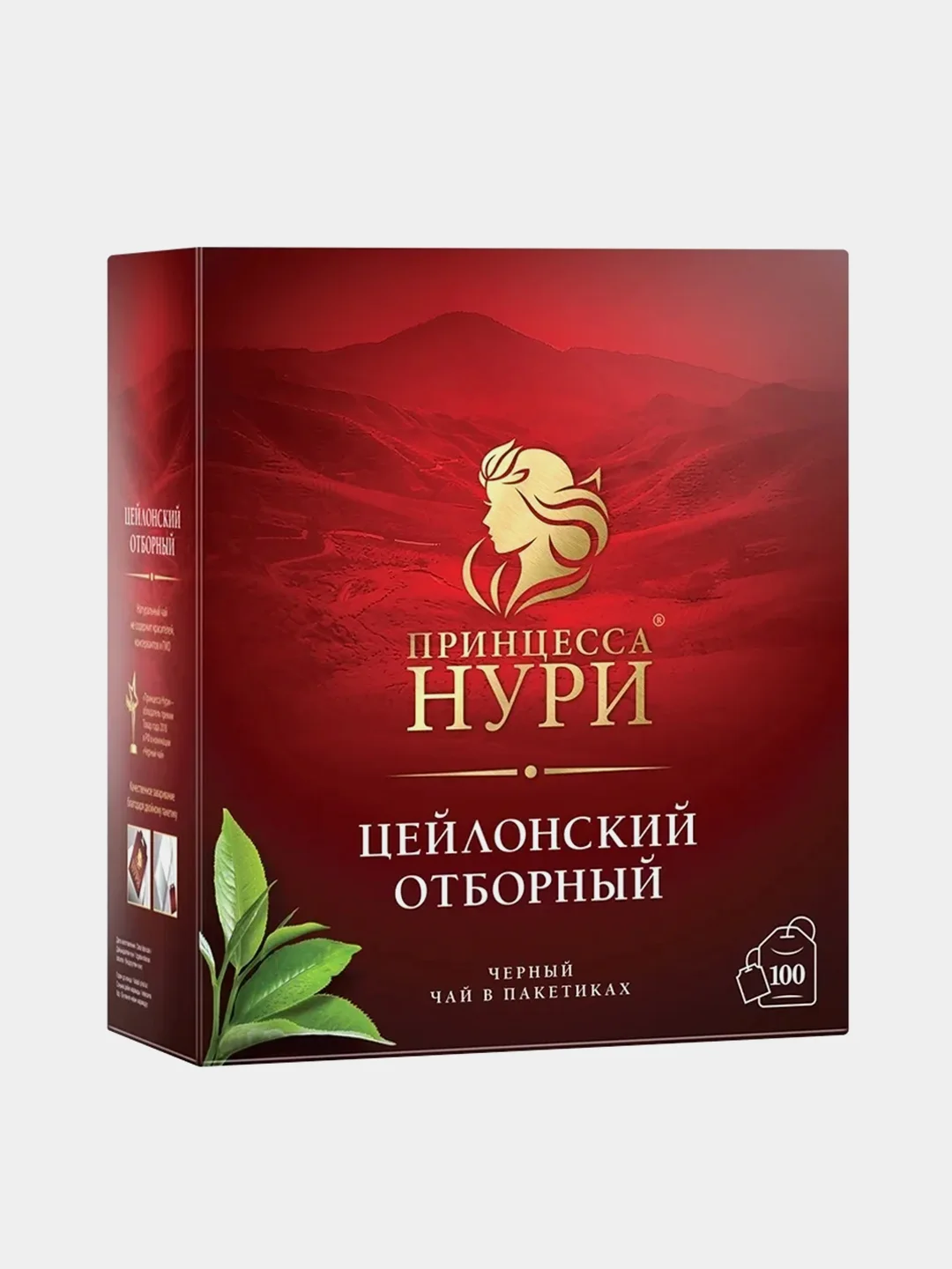 Чай черный Принцесса НУРИ Цейлонский отборный, 100 пакетиков по 2г