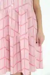 Розовый платье женское из хлопка, большие размеры