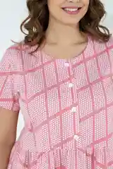 Розовый платье женское из хлопка, большие размеры