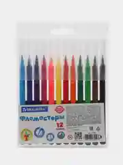 Фломастеры BRAUBERG "PREMIUM", 12 цветов, КЛАССИЧЕСКИЕ, вентилируемый колпачок