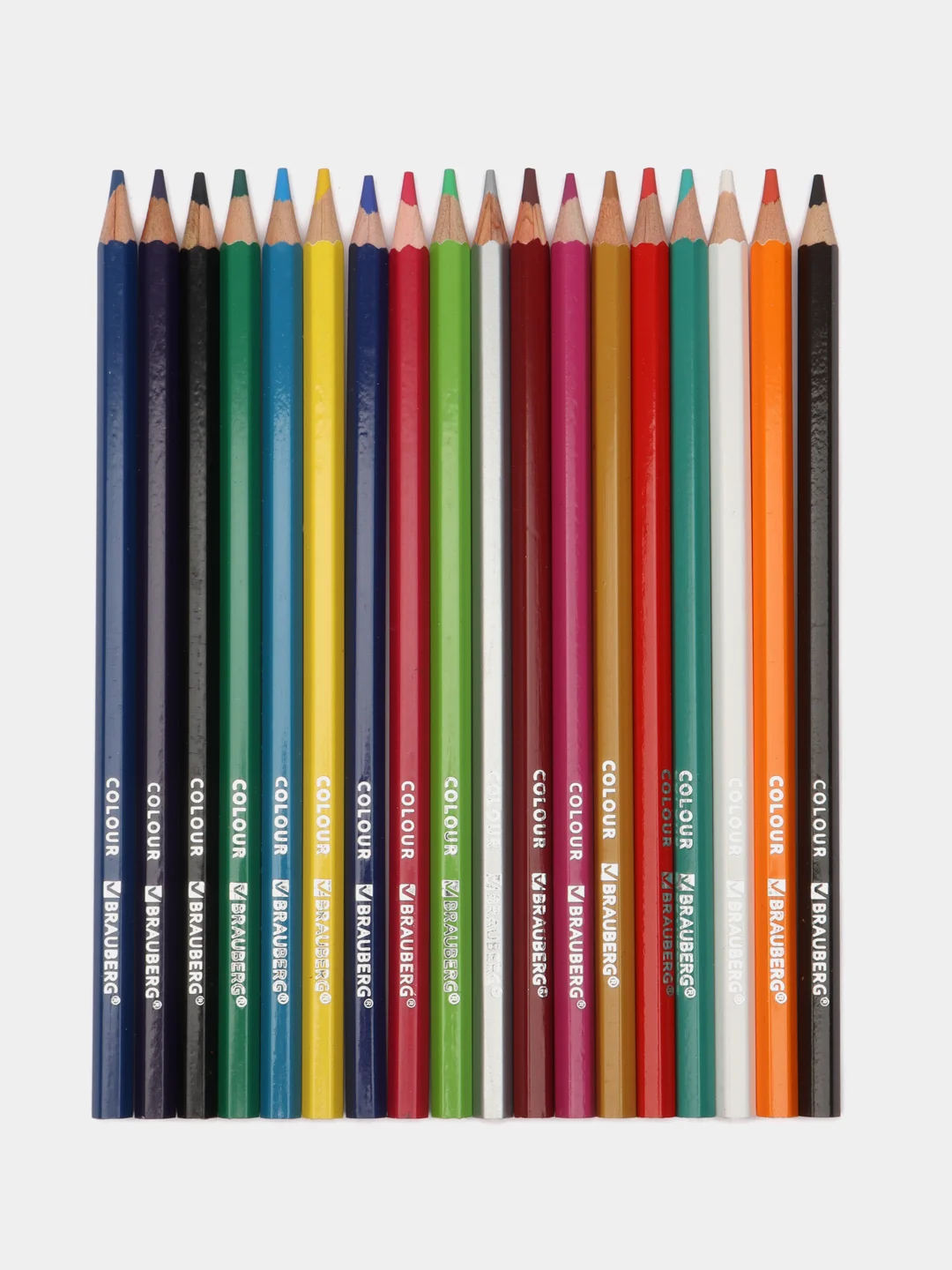 Карандаши цветные BRAUBERG PREMIUM, 18 цветов, шестигранные, грифель 3,3 мм