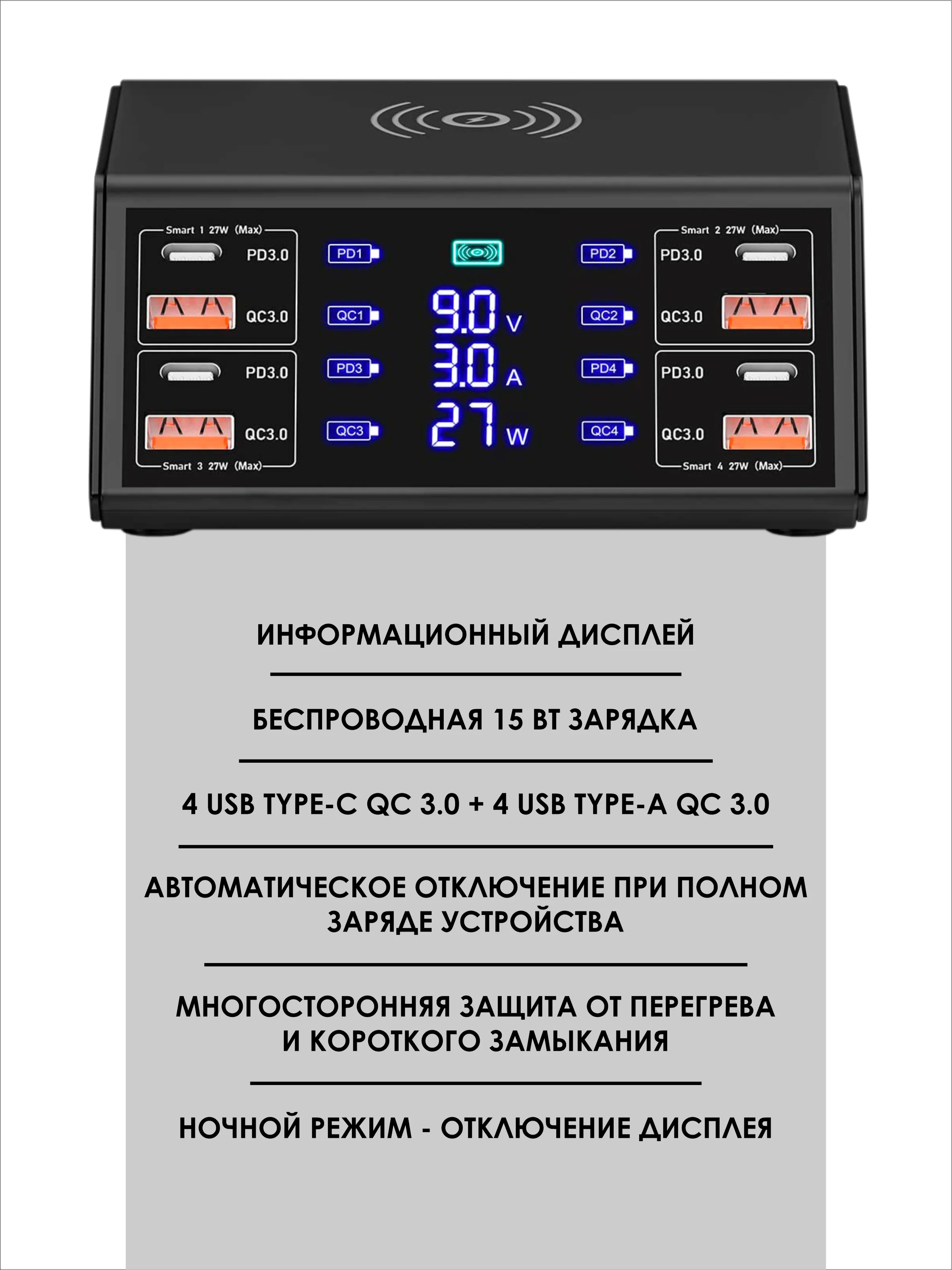Черный сетевое зарядное устройство для телефона и гаджетов