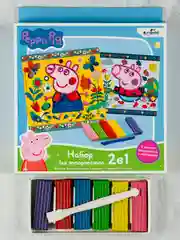 Набор для творчества свинка пеппа Peppa Pig пластилин детский картинка 2шт аппликация игра