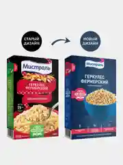 Хлопья МИСТРАЛЬ Геркулес, фермерский, 400 г