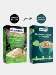 Хлопья овсяные МИСТРАЛЬ с отрубями, 400 г