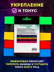 Набор фитнес резинок эспандеров различной нагрузки, фитнес резинка, 5 штук спортивные