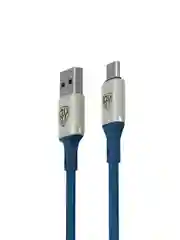 Кабель для зарядки Space Cable Pro Type-C, 1 метр, Быстрая зарядка, штекер металл, синий