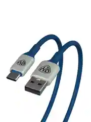 Кабель для зарядки Space Cable Pro Type-C, 1 метр, Быстрая зарядка, штекер металл, синий