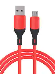 Кабель для зарядки "Карнавал" Micro USB - USB, 1 метр, 2,4 А, красный