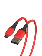 Кабель для зарядки "Карнавал" Micro USB - USB, 1 метр, 2,4 А, красный