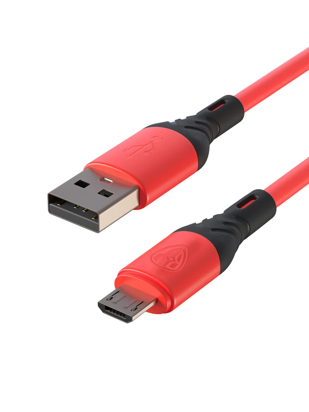 Кабель для зарядки "Карнавал" Micro USB - USB, 1 метр, 2,4 А, красный