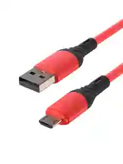 Кабель для зарядки "Карнавал" Micro USB - USB, 1 метр, 2,4 А, красный