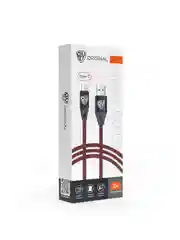 Кабель для зарядки "Премиум" Type-C - USB, 1 метр, 2 А, кожаная оплётка, черный