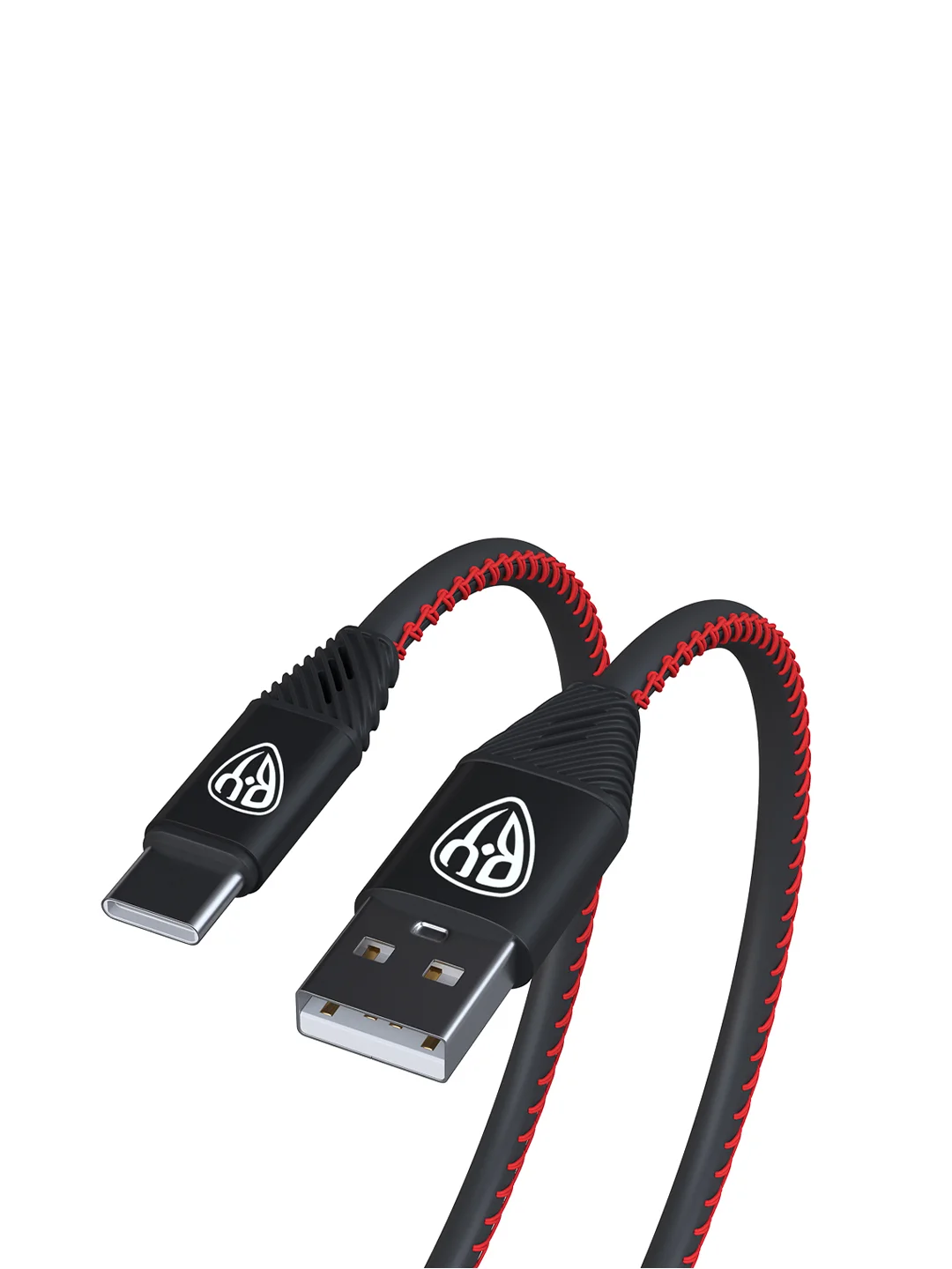 Кабель для зарядки "Премиум" Type-C - USB, 1 метр, 2 А, кожаная оплётка, черный