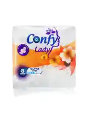 Прокладки гигиенические CONFY Lady ULTRA LONG, п/э, 8 штук