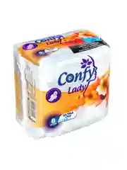 Прокладки гигиенические CONFY Lady ULTRA LONG, п/э, 8 штук