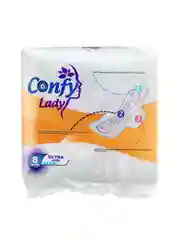 Прокладки гигиенические CONFY Lady ULTRA LONG, п/э, 8 штук