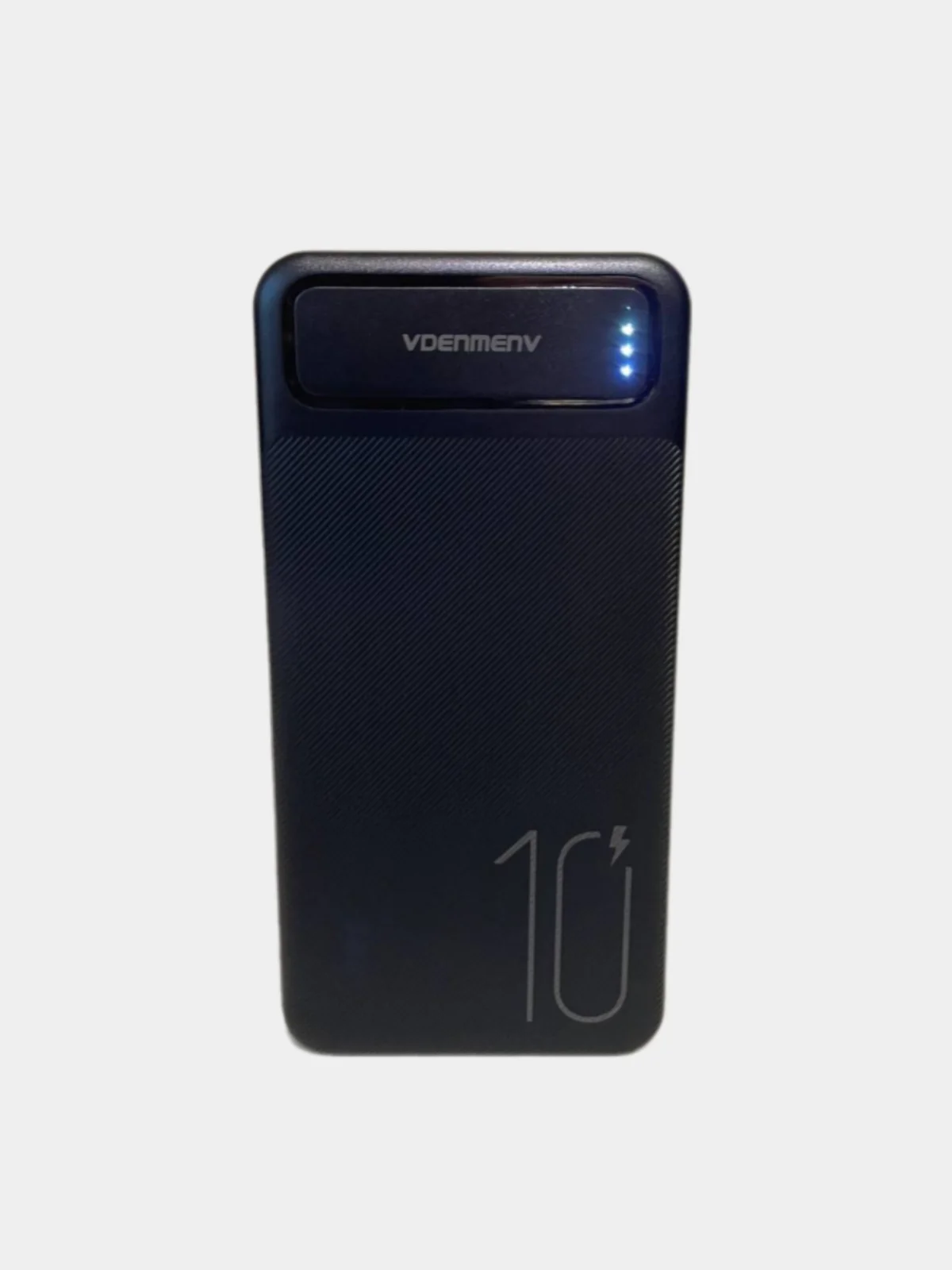 Повербанк 10000 мАч, с индикацией заряда, 2 USB разъема для зарядки