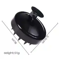 Черный силиконовая щетка для массажа и мытья головы