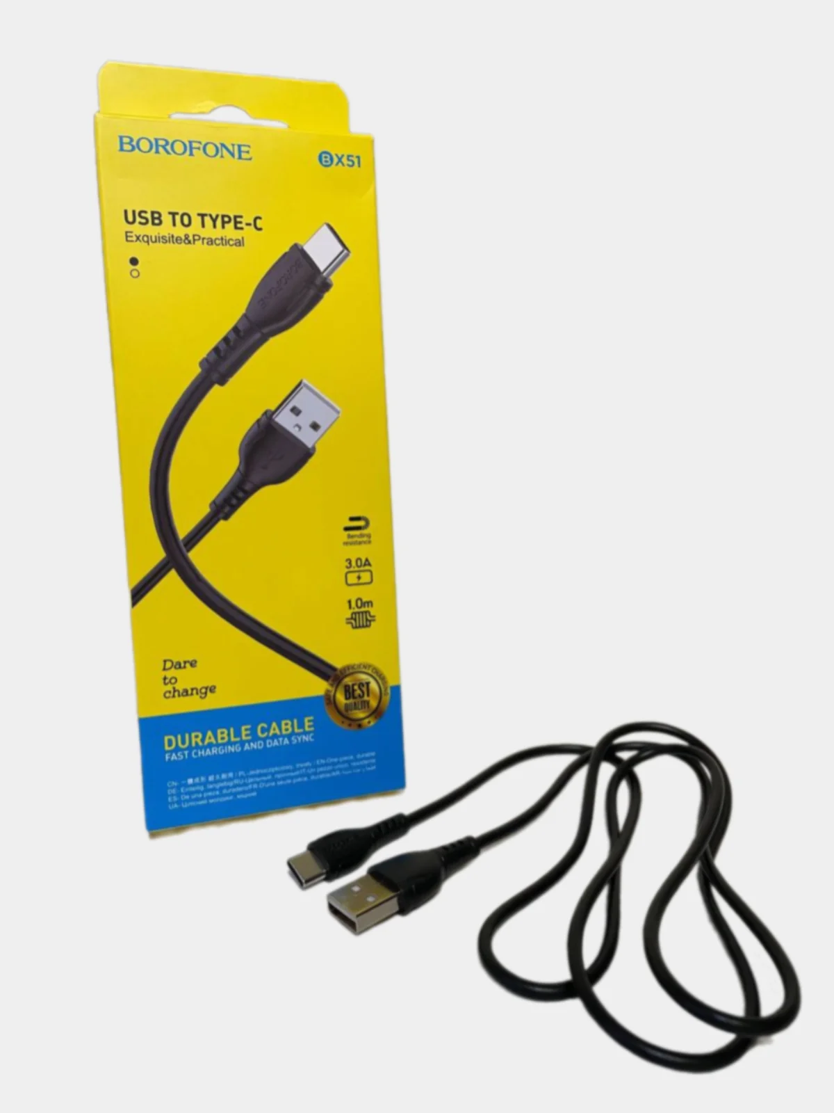 Зарядный кабель, шнур, с быстрой зарядкой Type-C, 3.0 Борофон