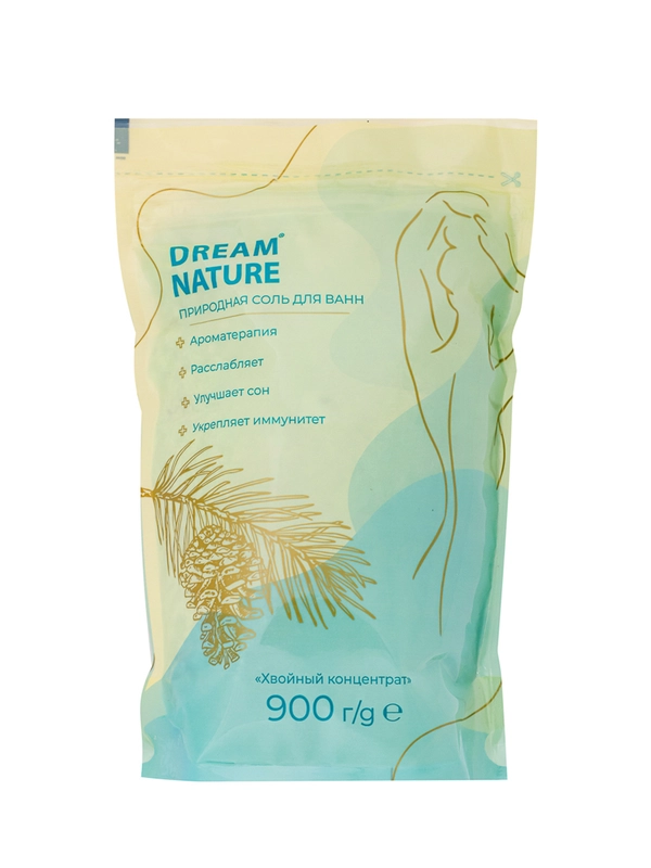 Соль для ванн DREAM NATURE "Хвойный концентрат", 900 г