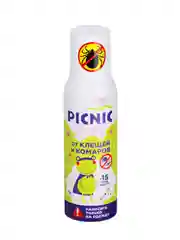 Аэрозоль от клещей и комаров Picnic Baby, 125 мл