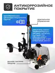 Лодочный мотор 2-х тактный ELECTROLITE BE 62 3 л.с, 53 см3, 7000 об/мин